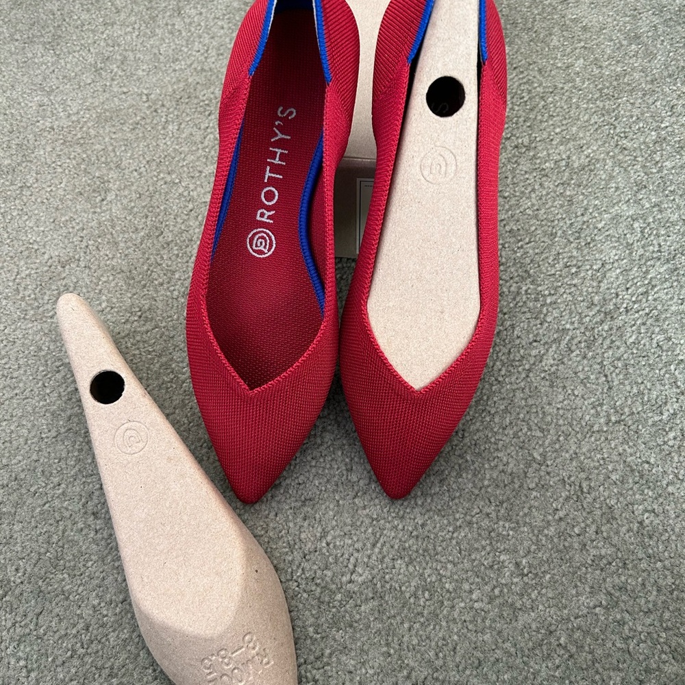 Rothy’s The Point in Chili Red, Size 8.5